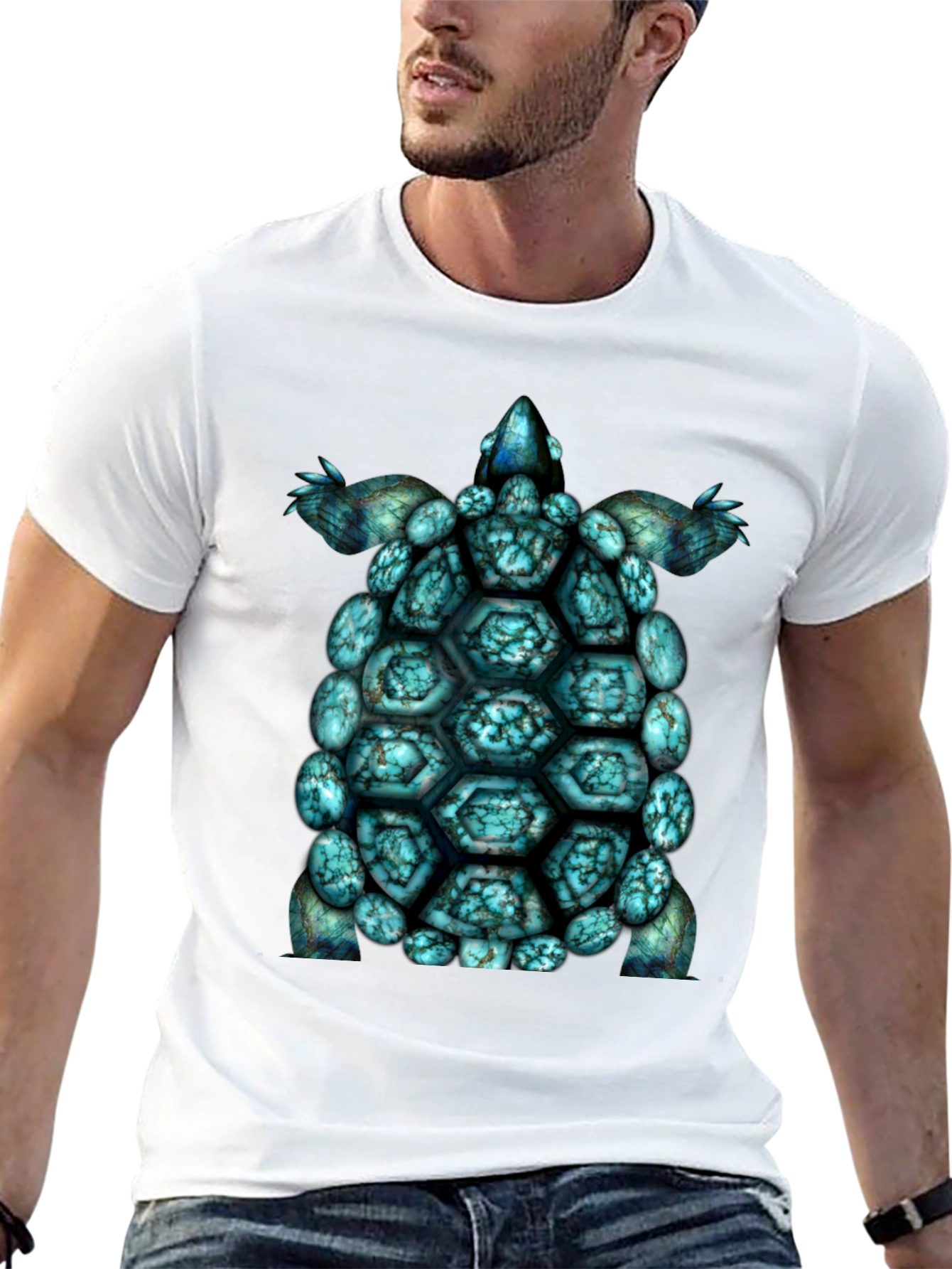 Turtle Shell Graphic Tee - Cool Sea Turtle T-Shirt