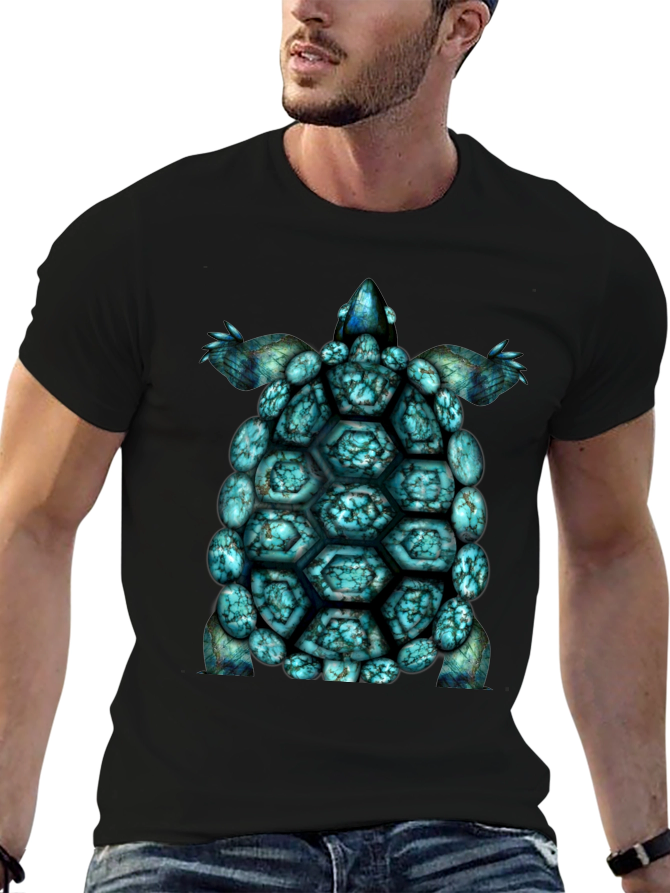 Turtle Shell Graphic Tee - Cool Sea Turtle T-Shirt