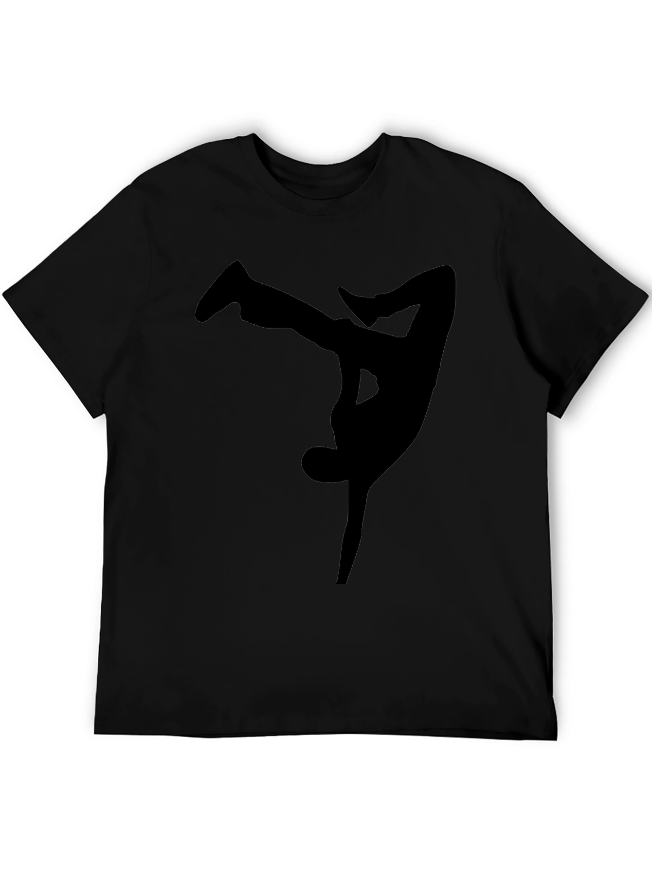 Black Breakdancer Graphic Tee - Cool Style