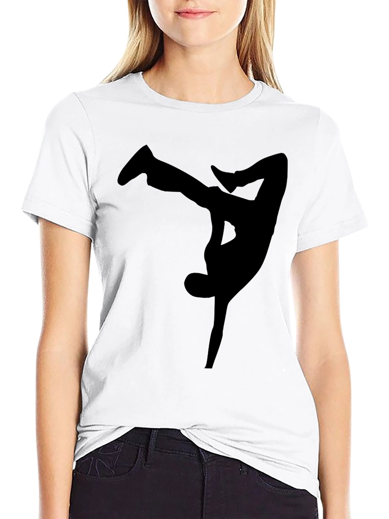 Black Breakdancer Graphic Tee - Cool Style