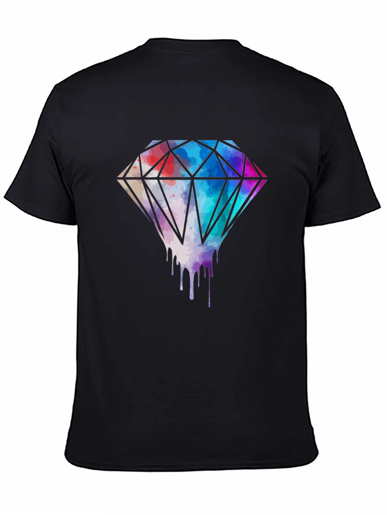 Diamond Drip Graphic Tee - Modern Streetwear Style