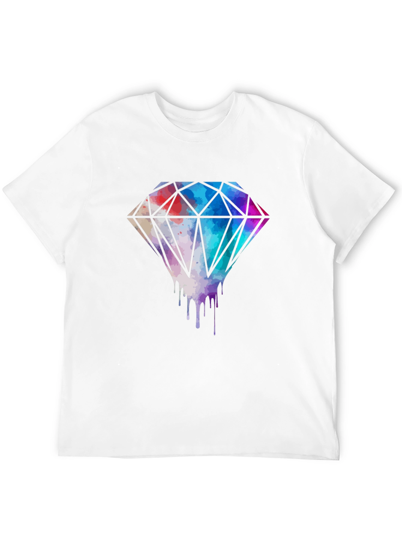 Diamond Drip Graphic Tee - Modern Streetwear Style
