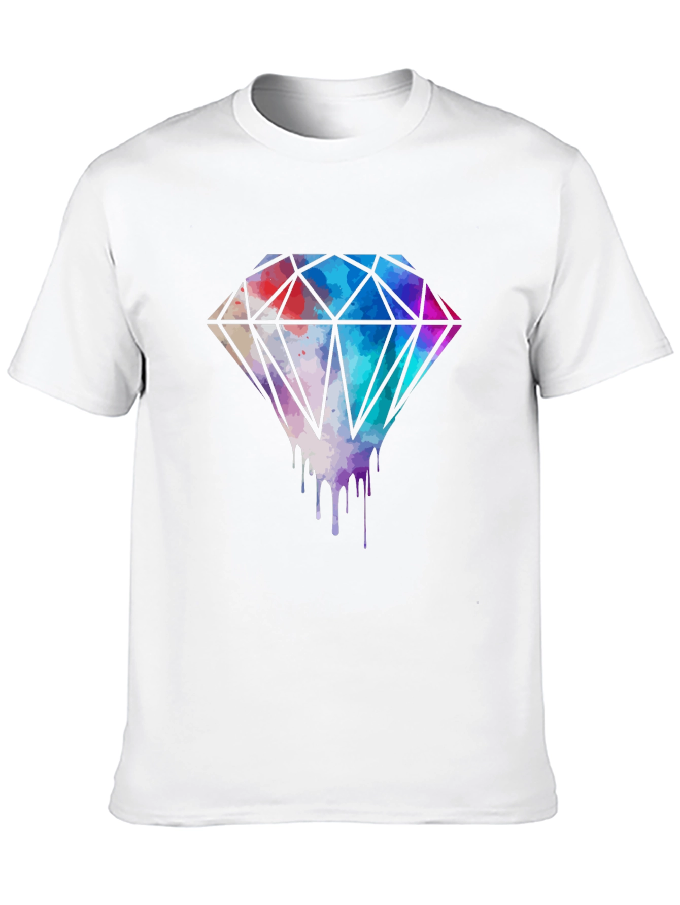 Diamond Drip Graphic Tee - Modern Streetwear Style