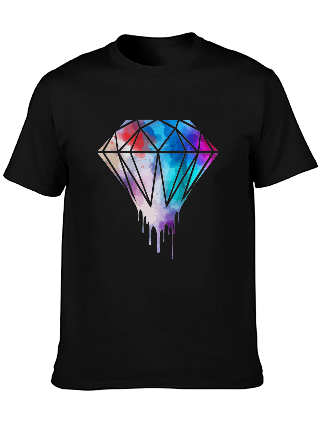 Diamond Drip Graphic Tee - Modern Streetwear Style