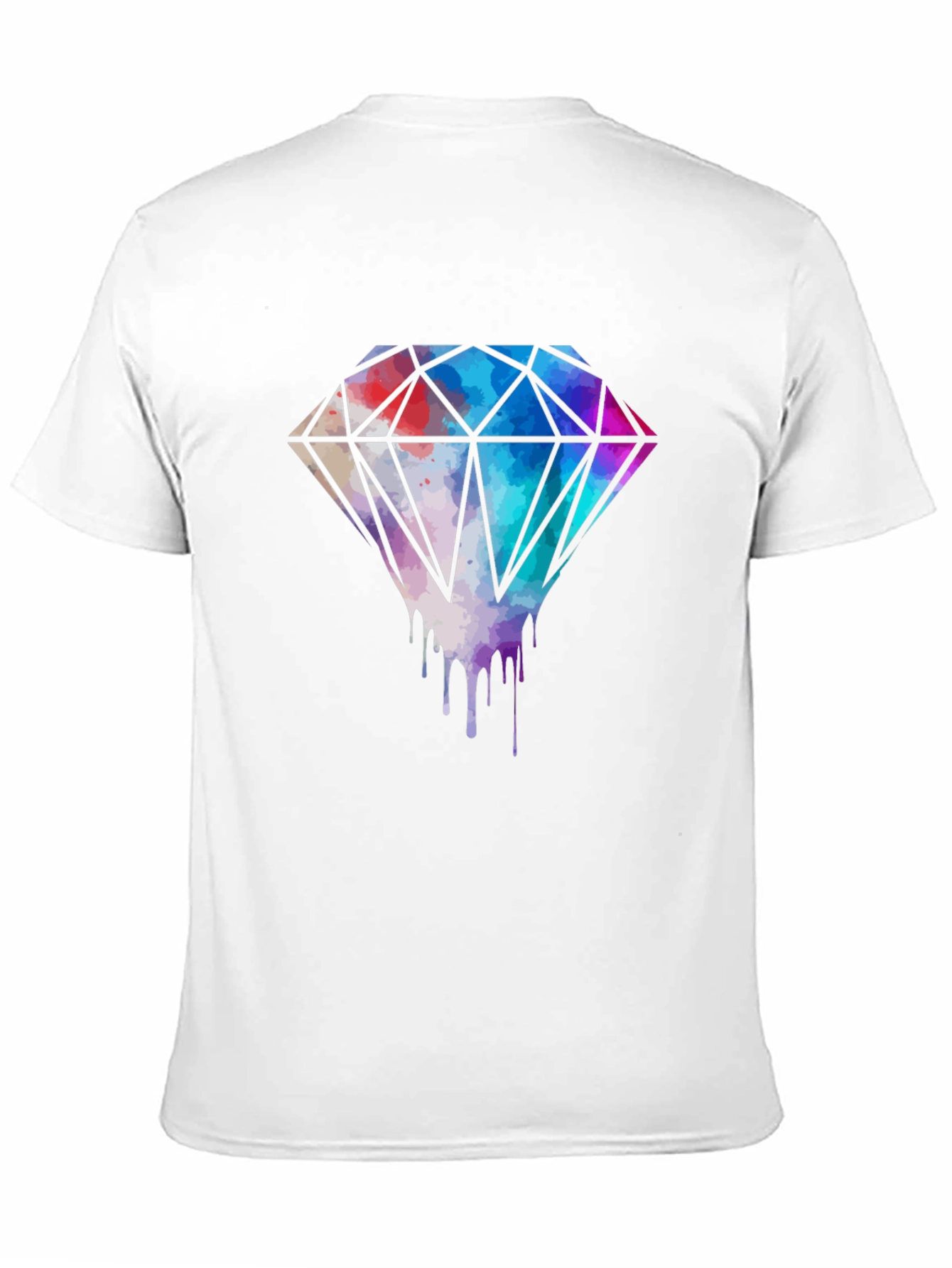 Diamond Drip Graphic Tee - Modern Streetwear Style