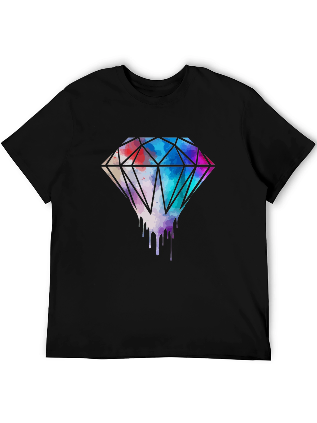 Diamond Drip Graphic Tee - Modern Streetwear Style