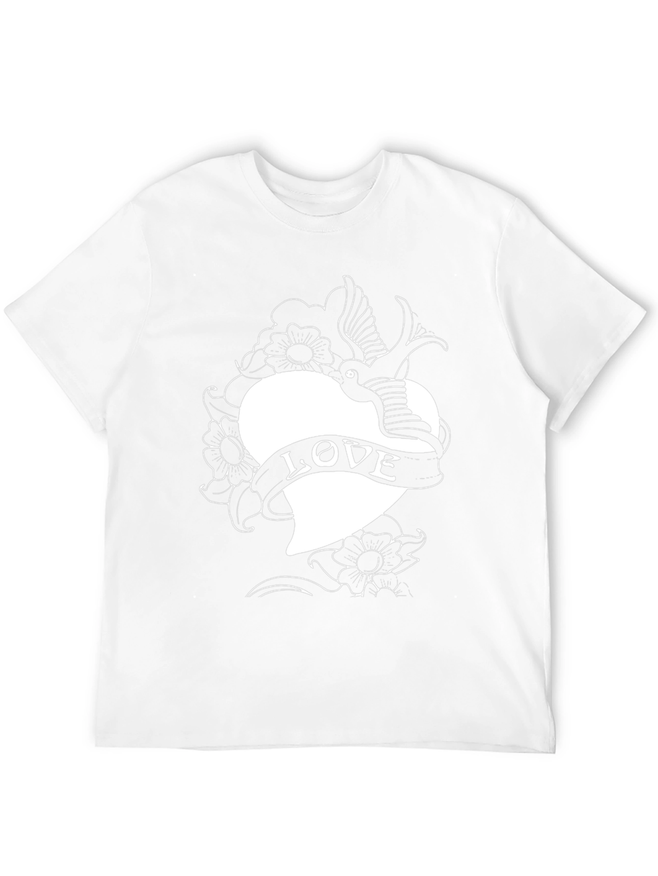 Love Bird Heart Tattoo Graphic Tee