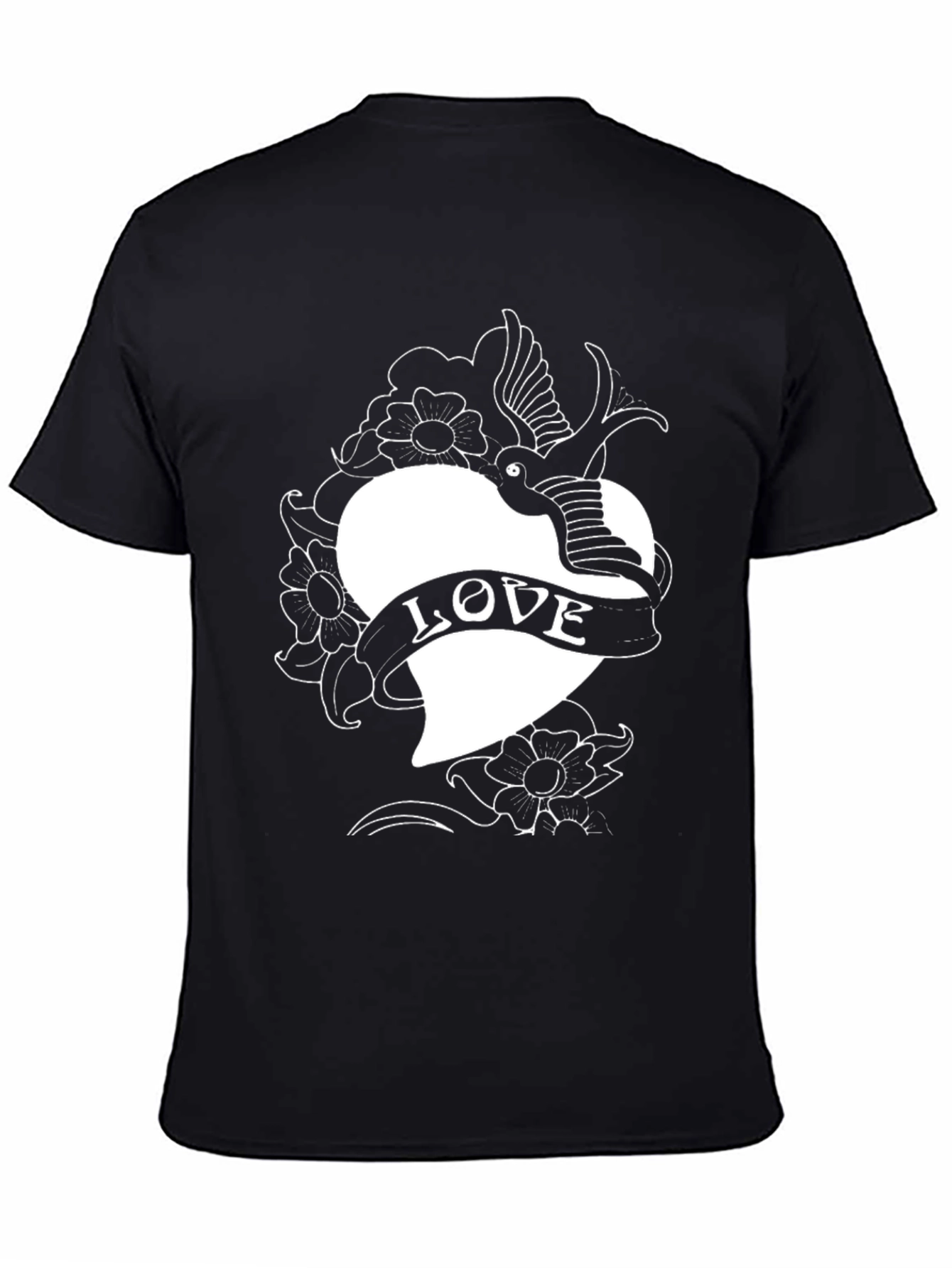 Love Bird Heart Tattoo Graphic Tee