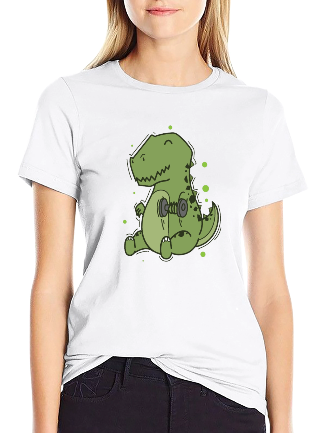 Dino Lifting Weights T-Shirt