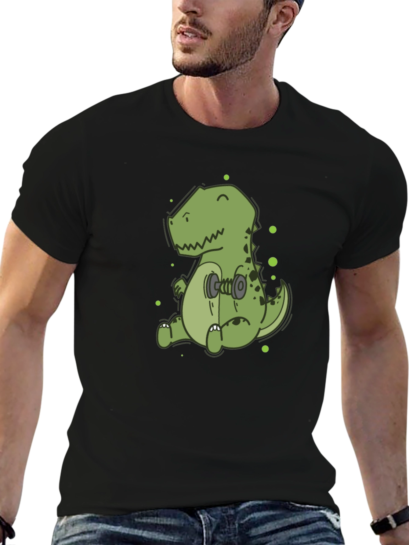 Dino Lifting Weights T-Shirt