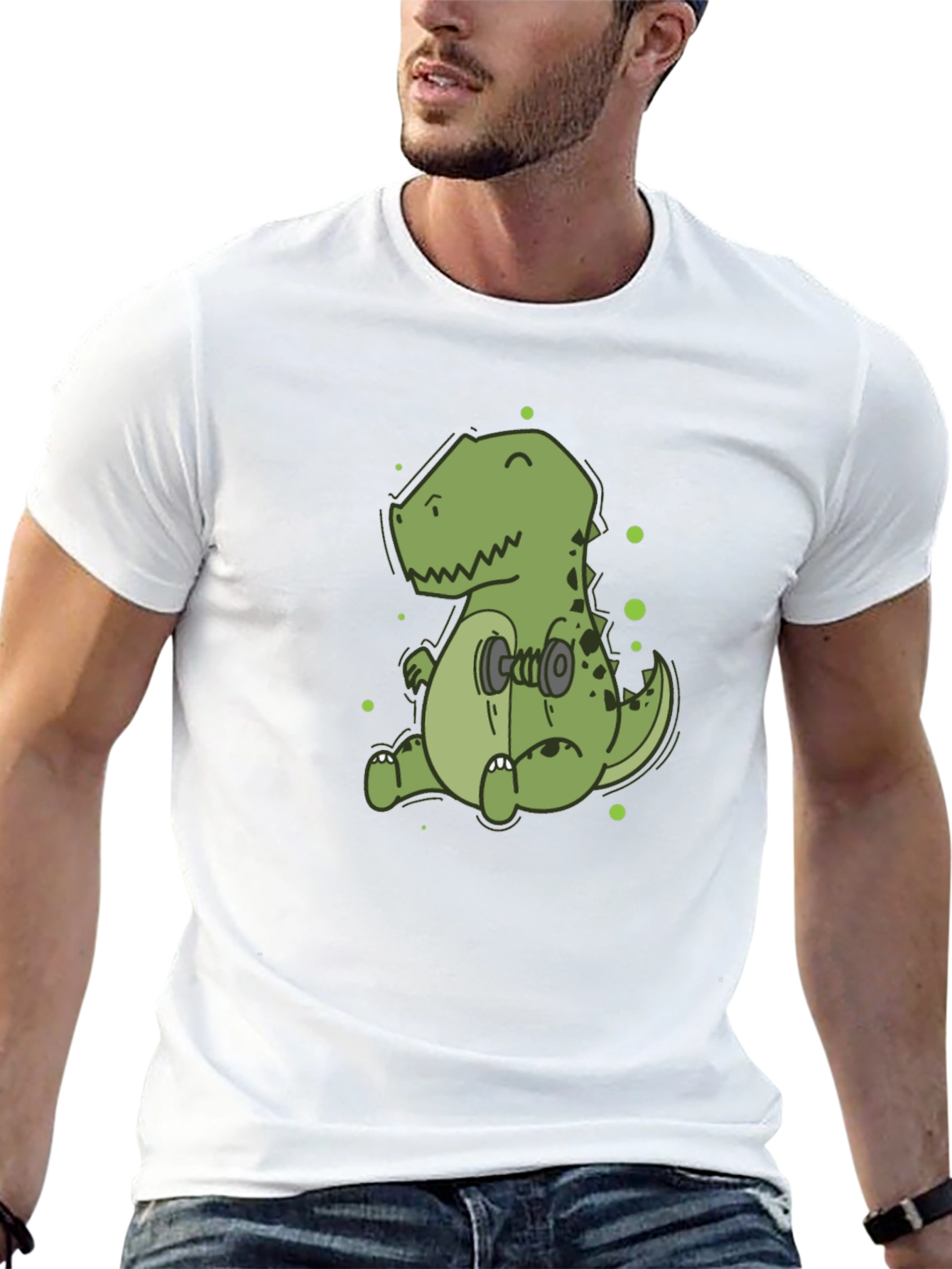 Dino Lifting Weights T-Shirt