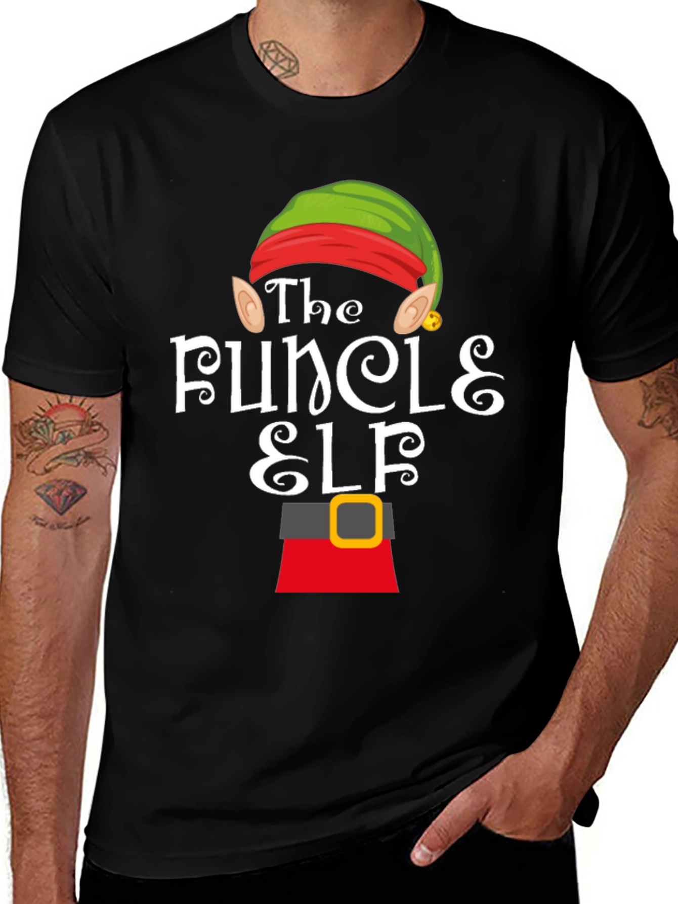 The Funcle Elf Christmas T-Shirt