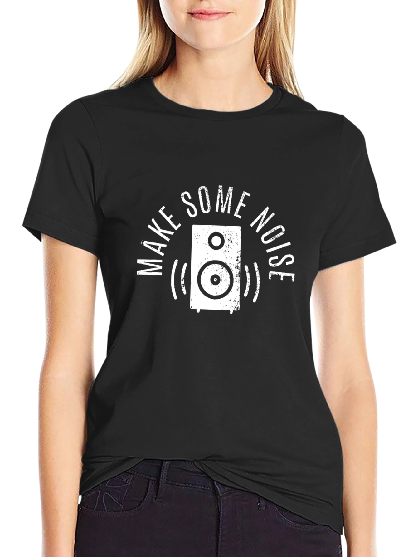 Make Some Noise Speaker Graphic Tee - Black