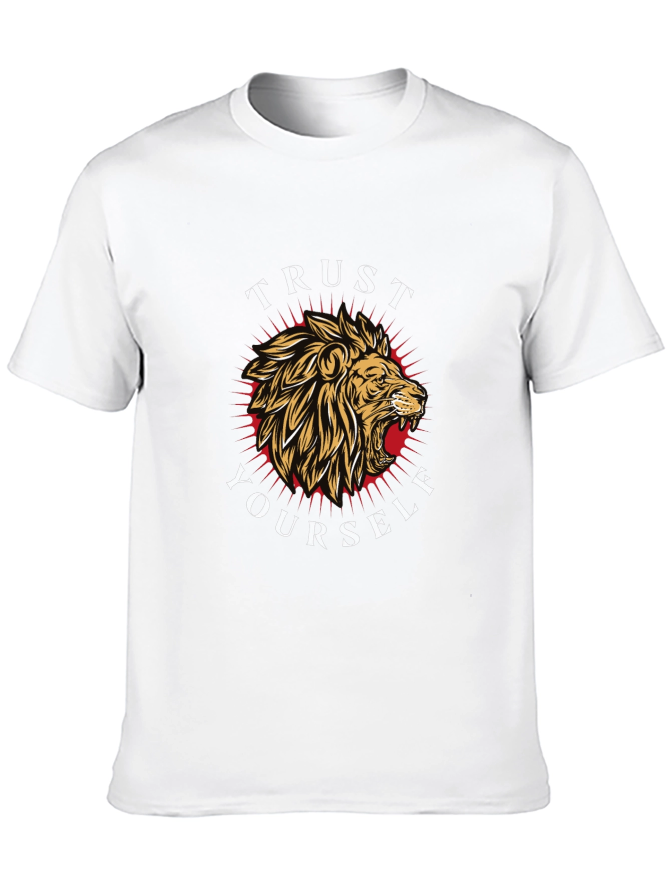 Trust Yourself Lion Graphic Tee - Black