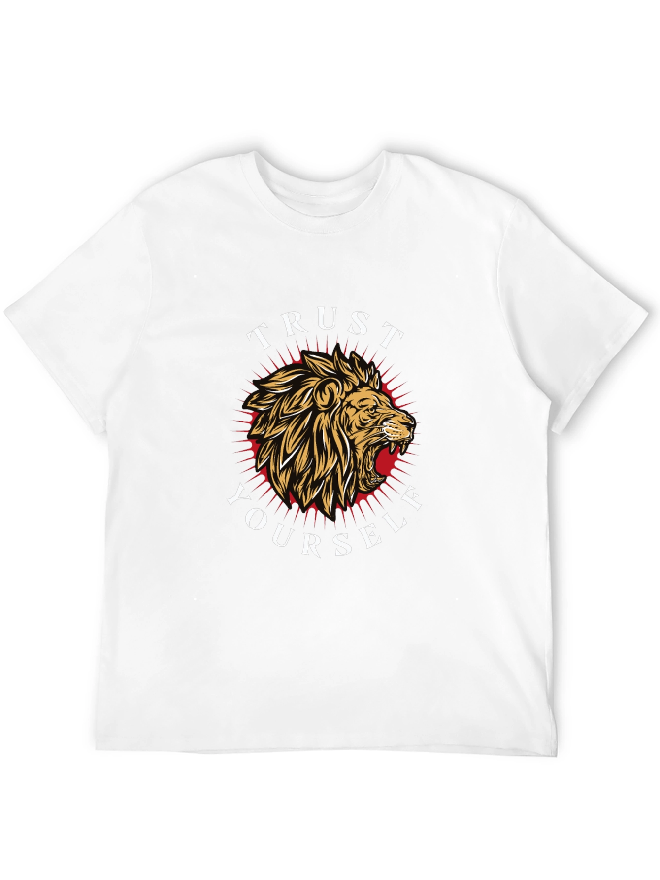 Trust Yourself Lion Graphic Tee - Black