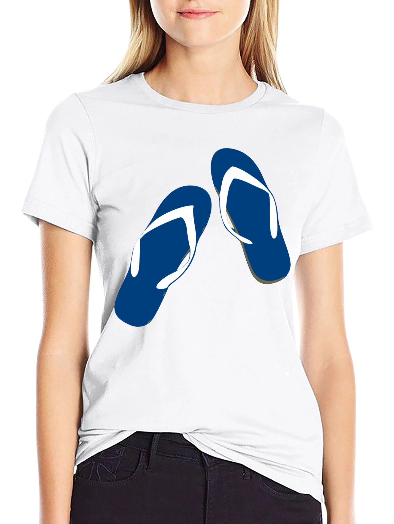 Flip Flop Graphic Tee - Summer Vibes Black T-Shirt