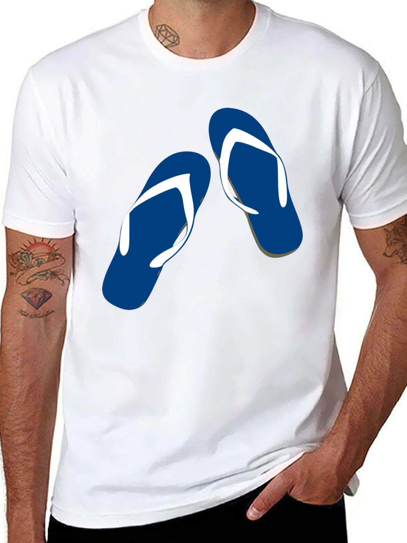 Flip Flop Graphic Tee - Summer Vibes Black T-Shirt