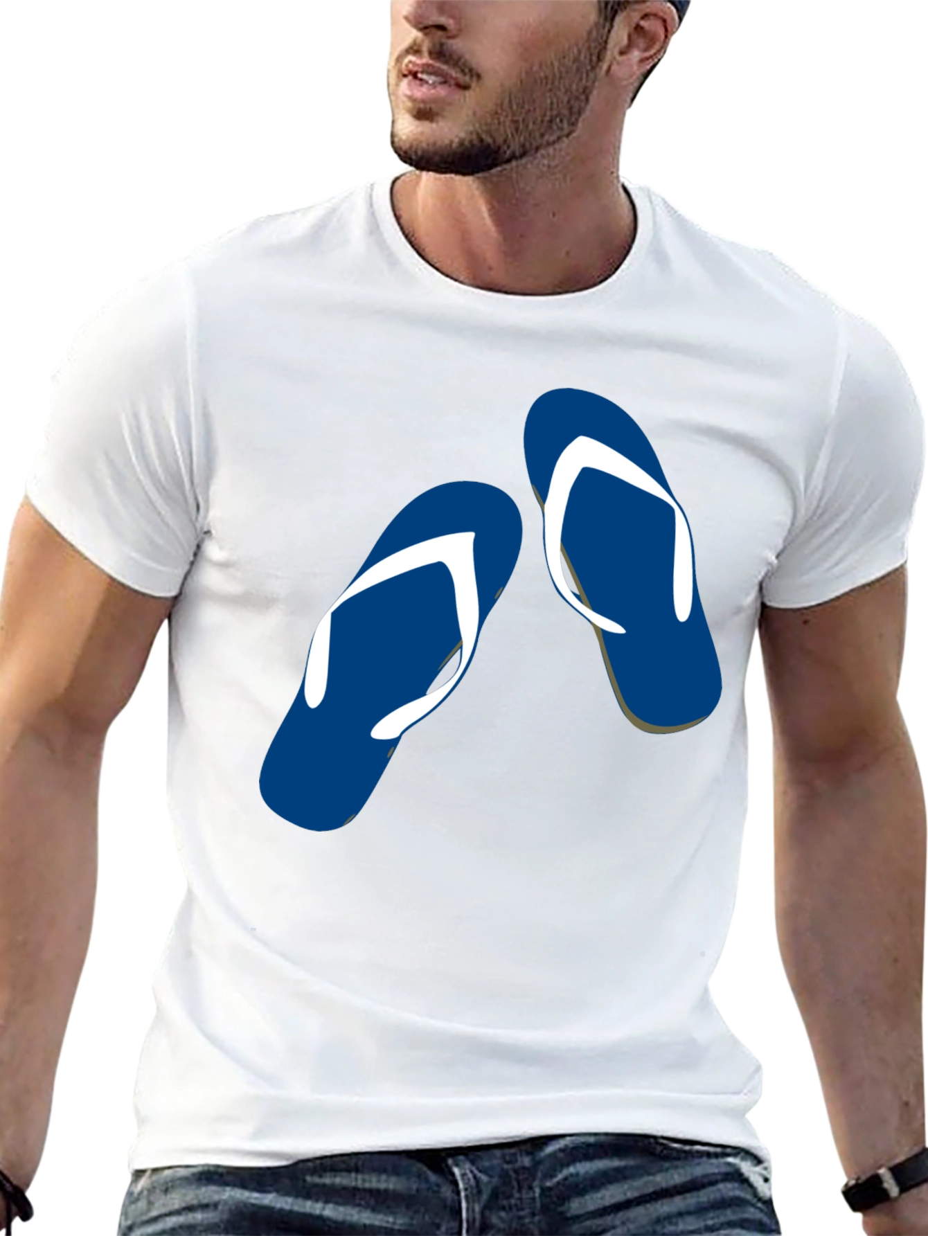 Flip Flop Graphic Tee - Summer Vibes Black T-Shirt