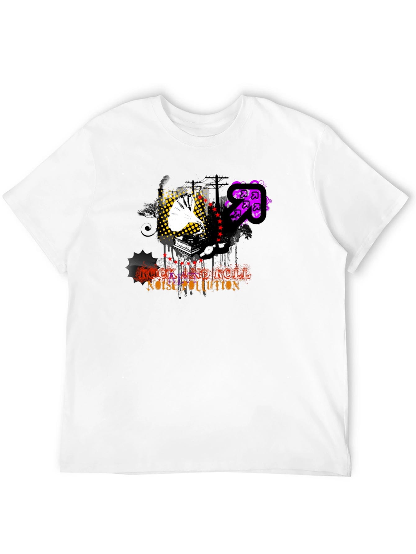 Rock and Roll Noise Pollution Black T-Shirt