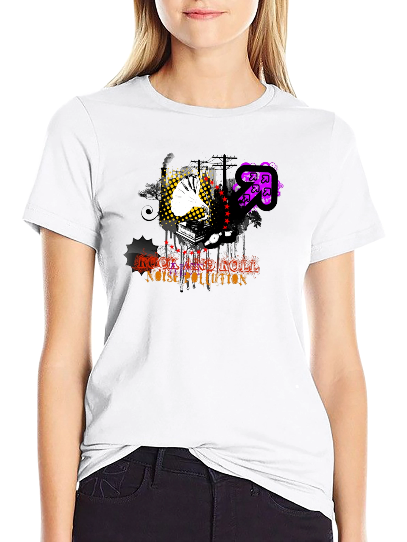 Rock and Roll Noise Pollution Black T-Shirt