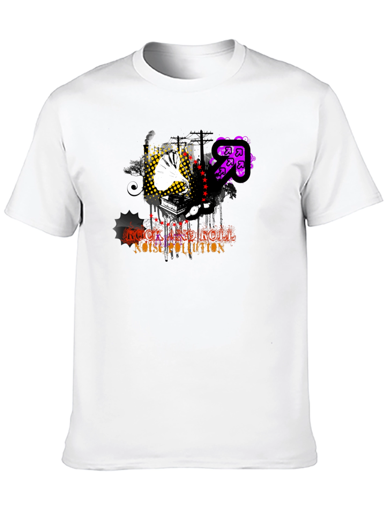 Rock and Roll Noise Pollution Black T-Shirt