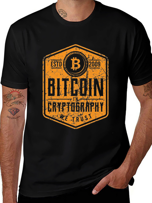 Bitcoin Crypto We Trust Black Graphic Tee