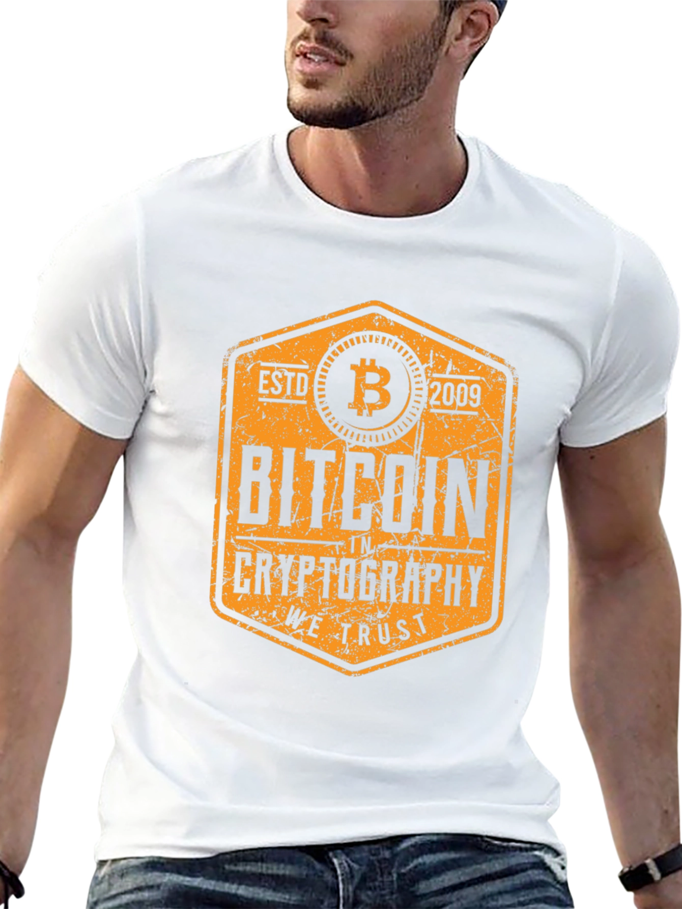 Bitcoin Crypto We Trust Black Graphic Tee