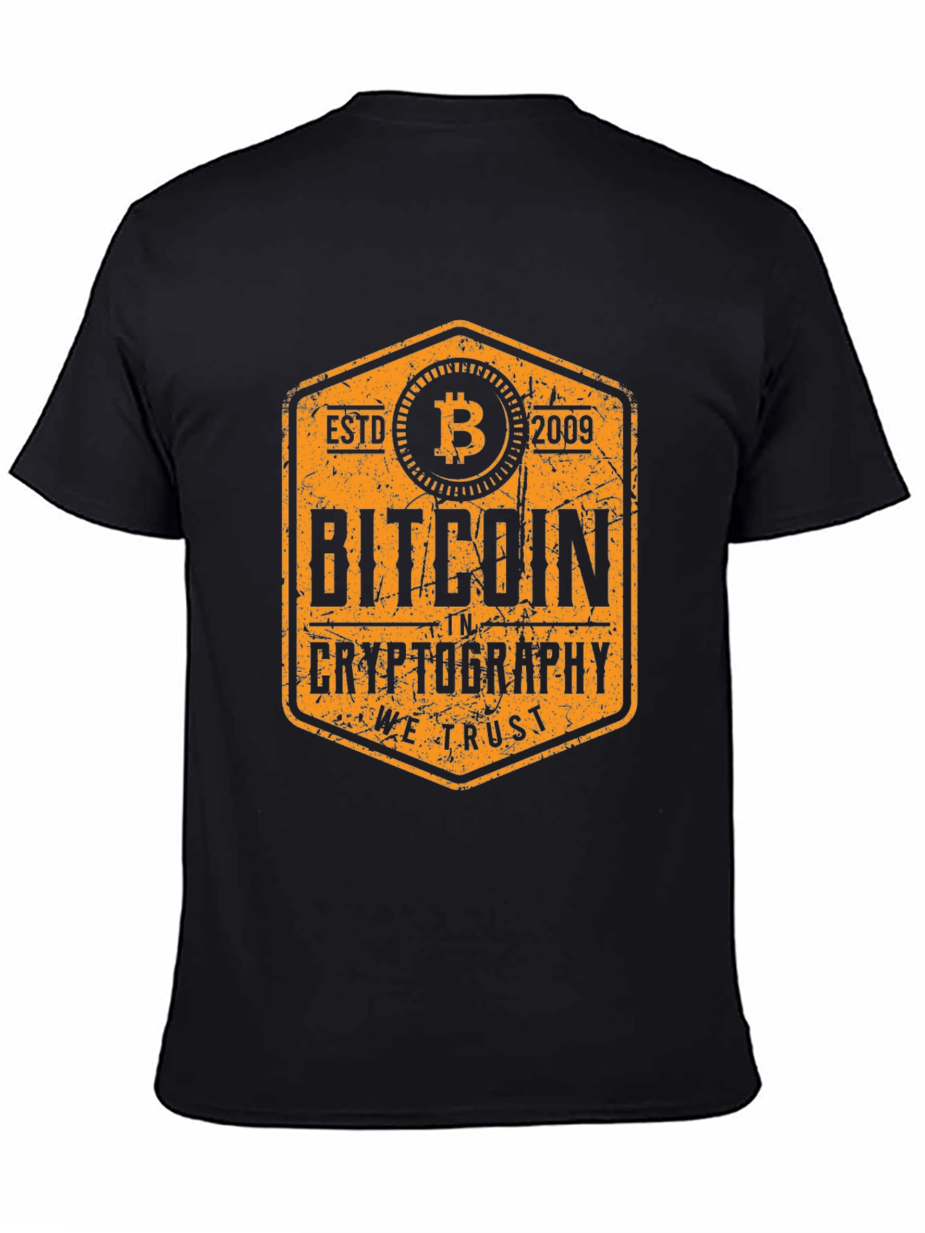 Bitcoin Crypto We Trust Black Graphic Tee