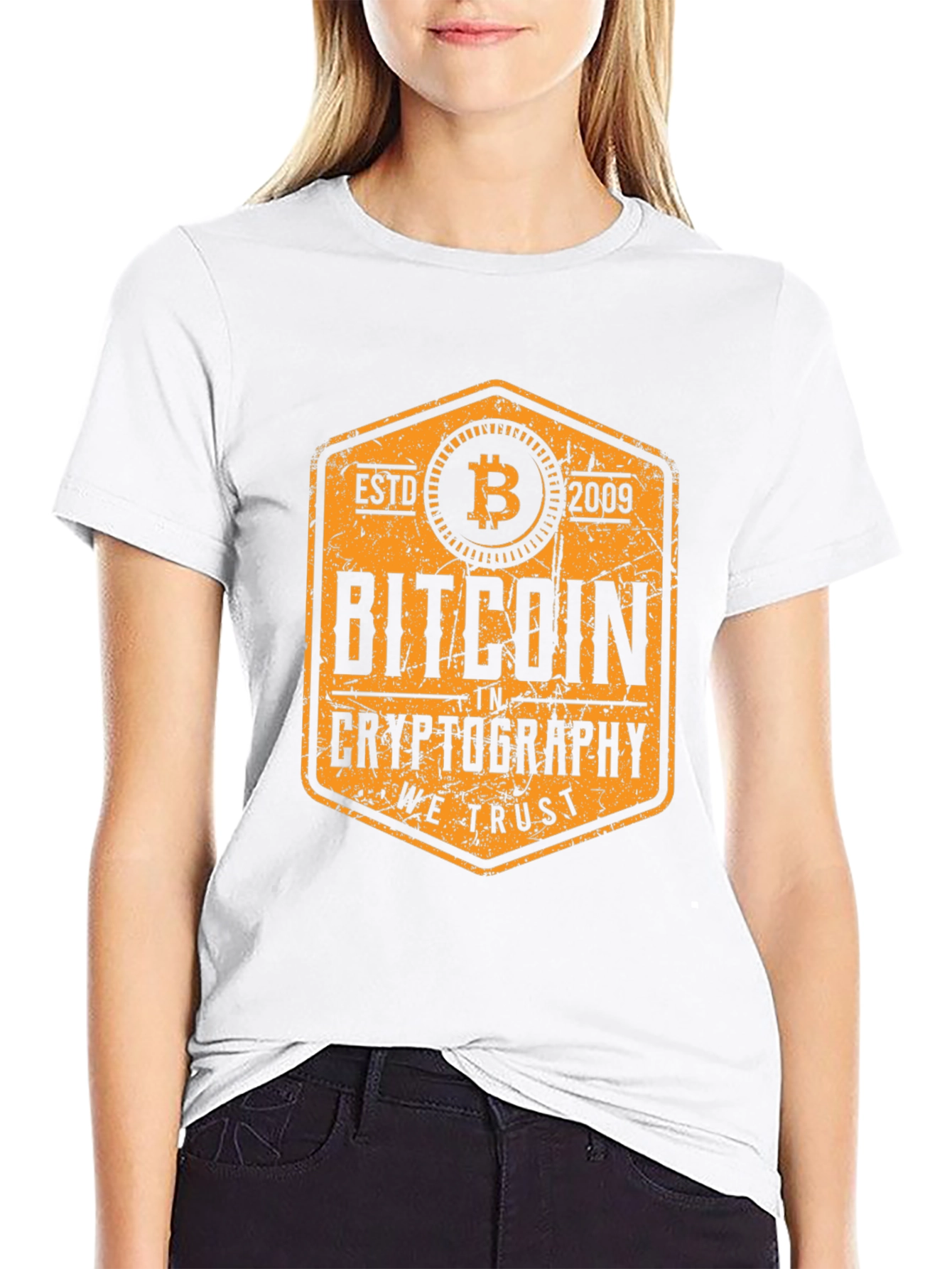 Bitcoin Crypto We Trust Black Graphic Tee
