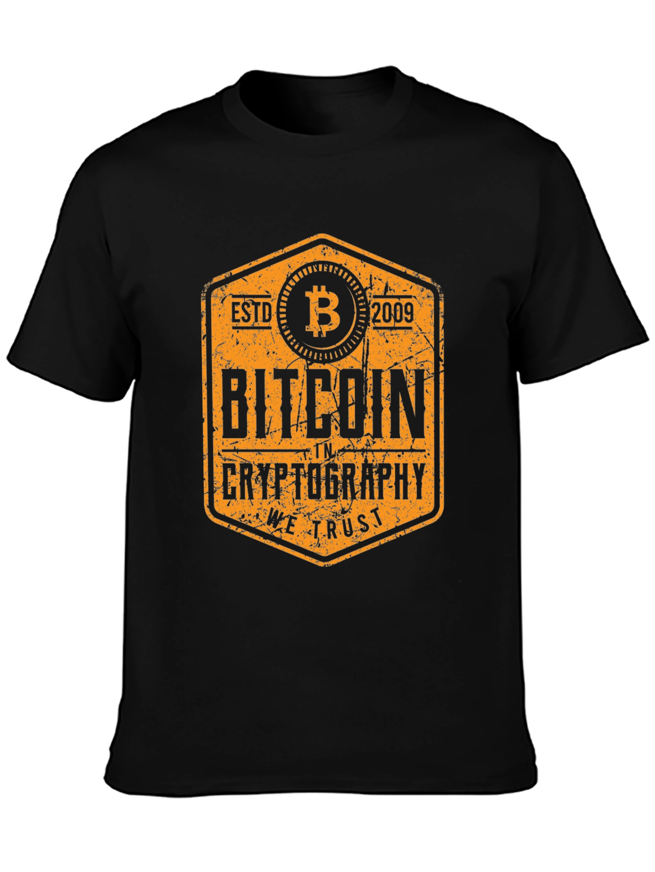 Bitcoin Crypto We Trust Black Graphic Tee