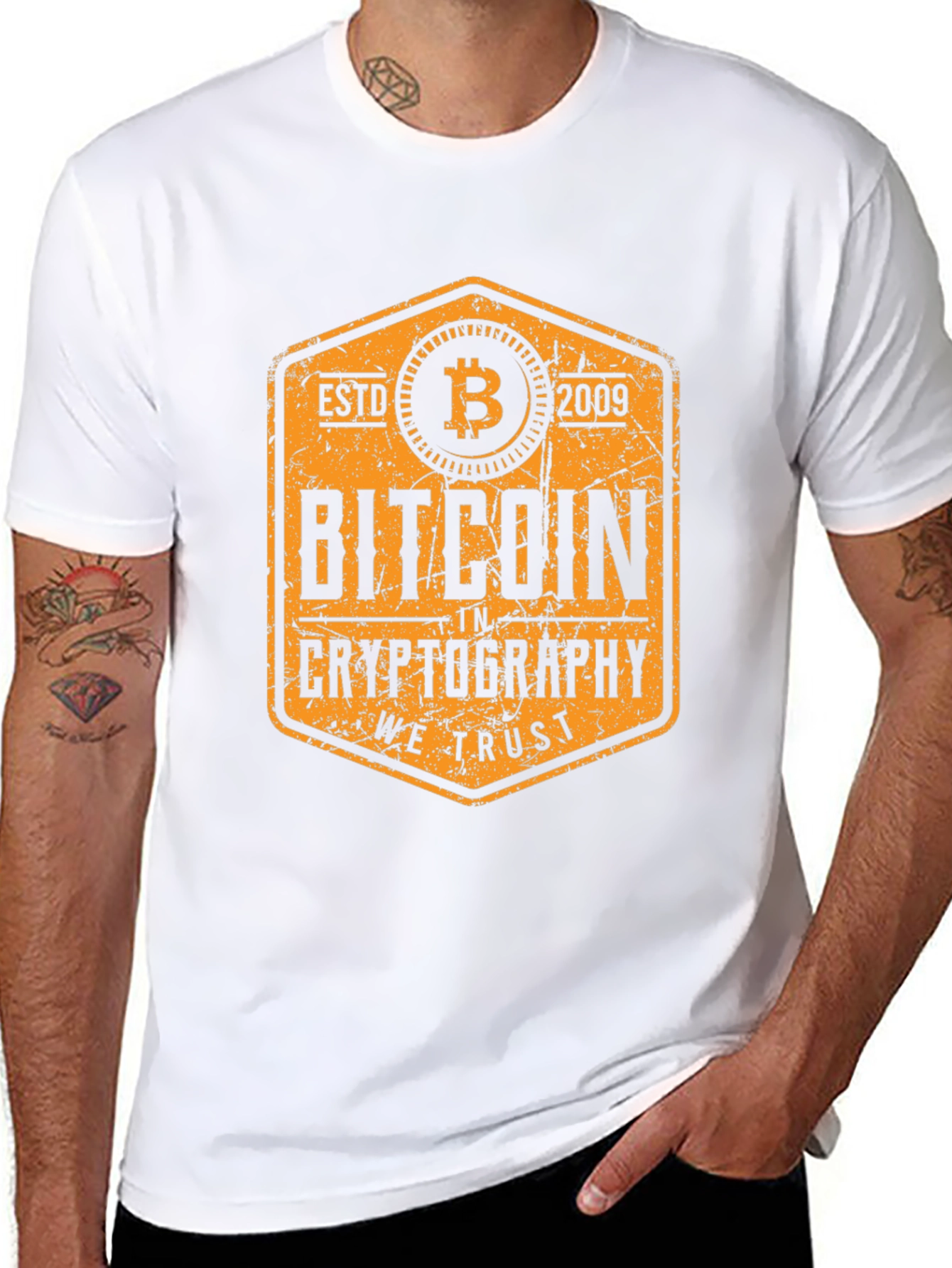 Bitcoin Crypto We Trust Black Graphic Tee