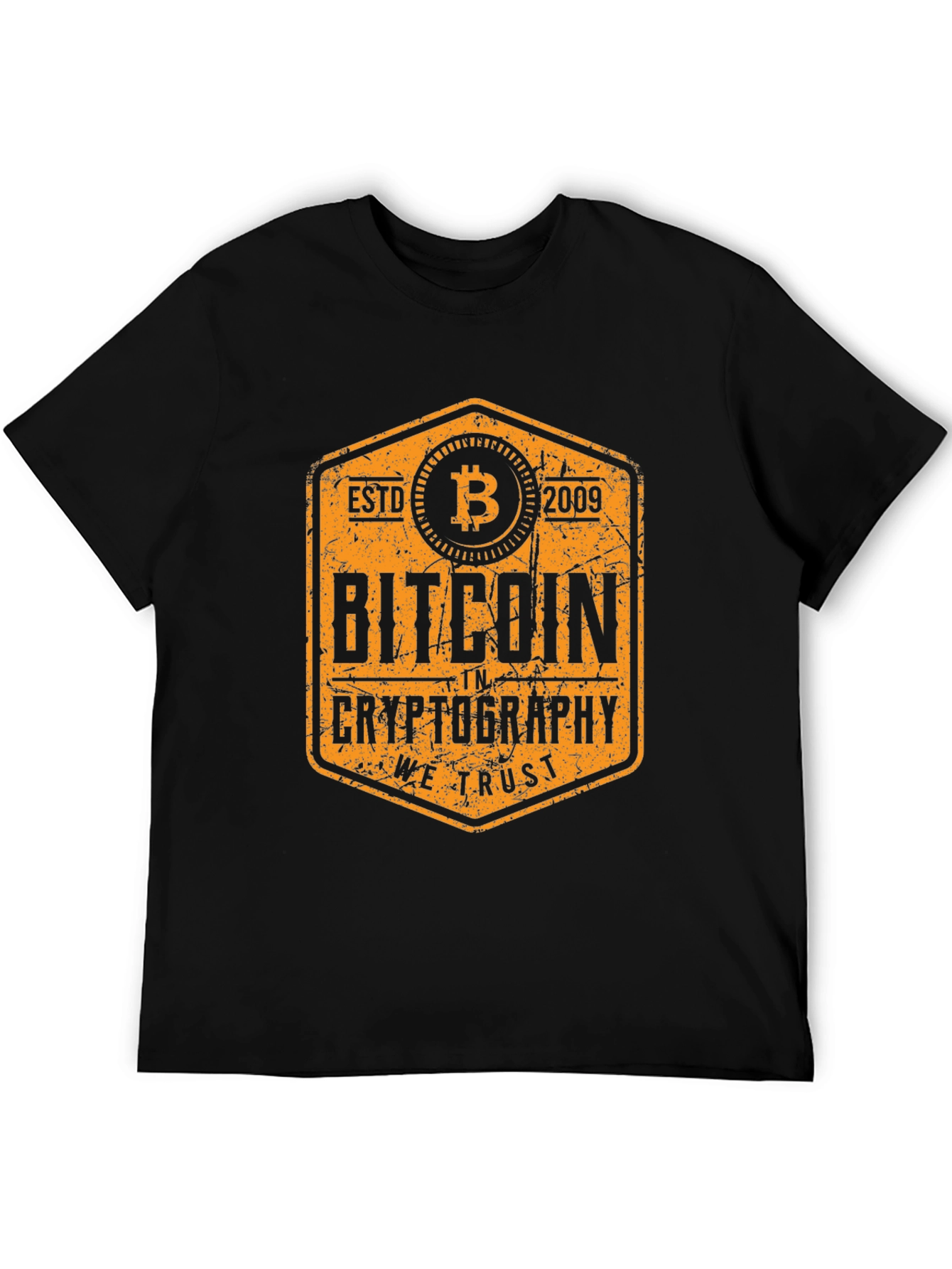 Bitcoin Crypto We Trust Black Graphic Tee
