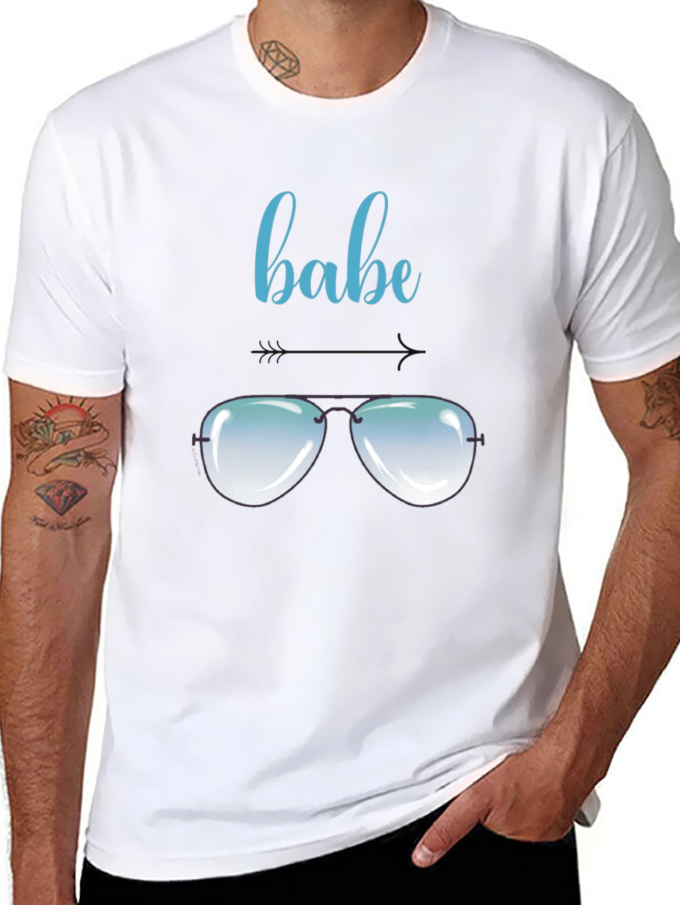 Cool Babe Aviator Sunglasses Graphic T-Shirt
