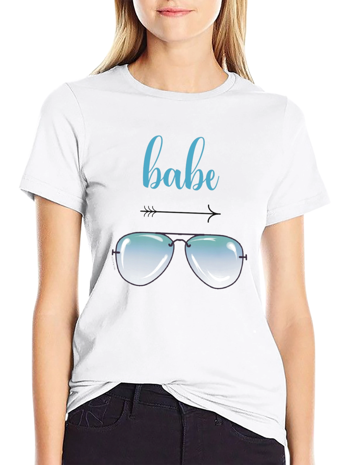 Cool Babe Aviator Sunglasses Graphic T-Shirt