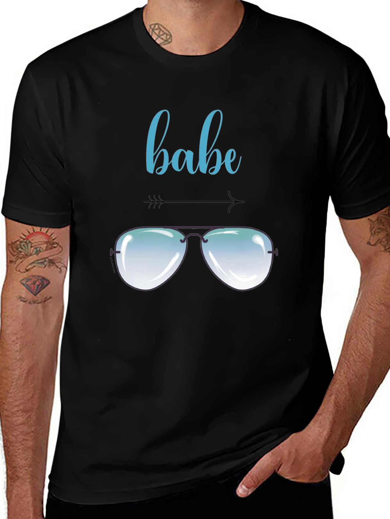 Cool Babe Aviator Sunglasses Graphic T-Shirt