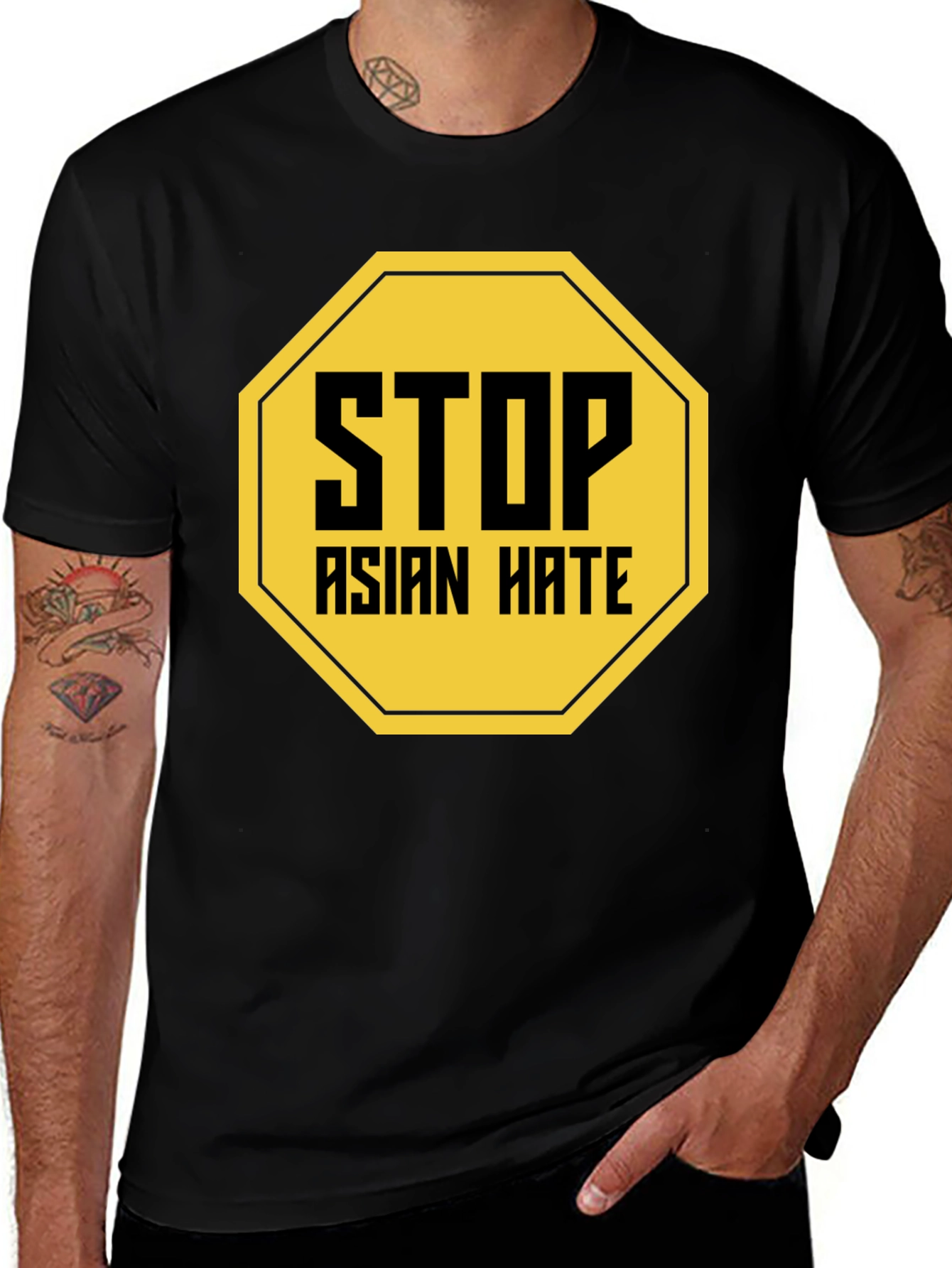 Stop Asian Hate T-Shirt Black