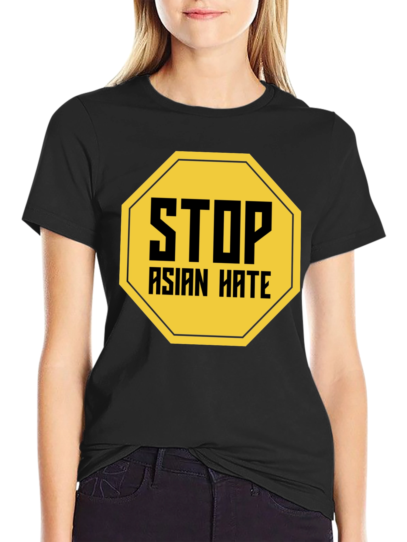 Stop Asian Hate T-Shirt Black