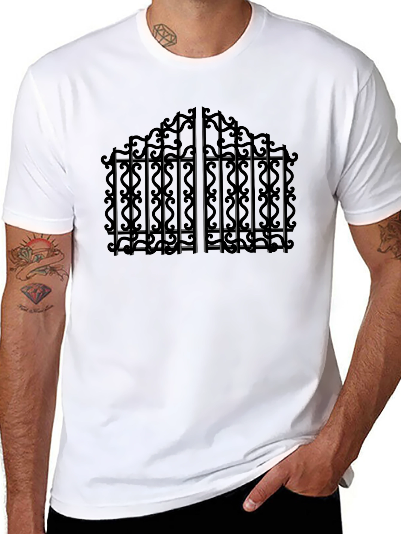 Gothic Gate T-Shirt - Unique Graphic Tee