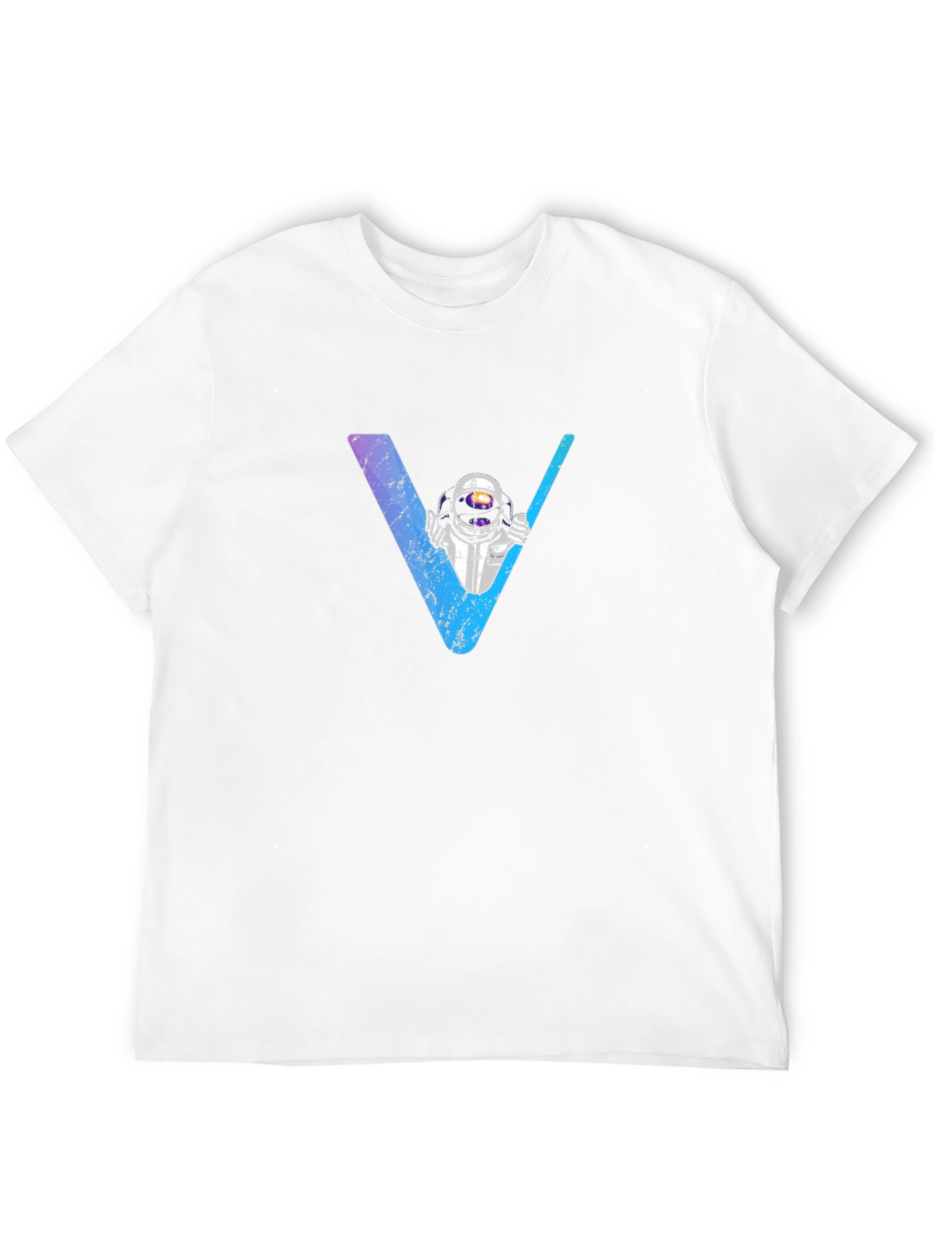 Astronaut V-Neck Graphic T-Shirt - Space Explorer Tee