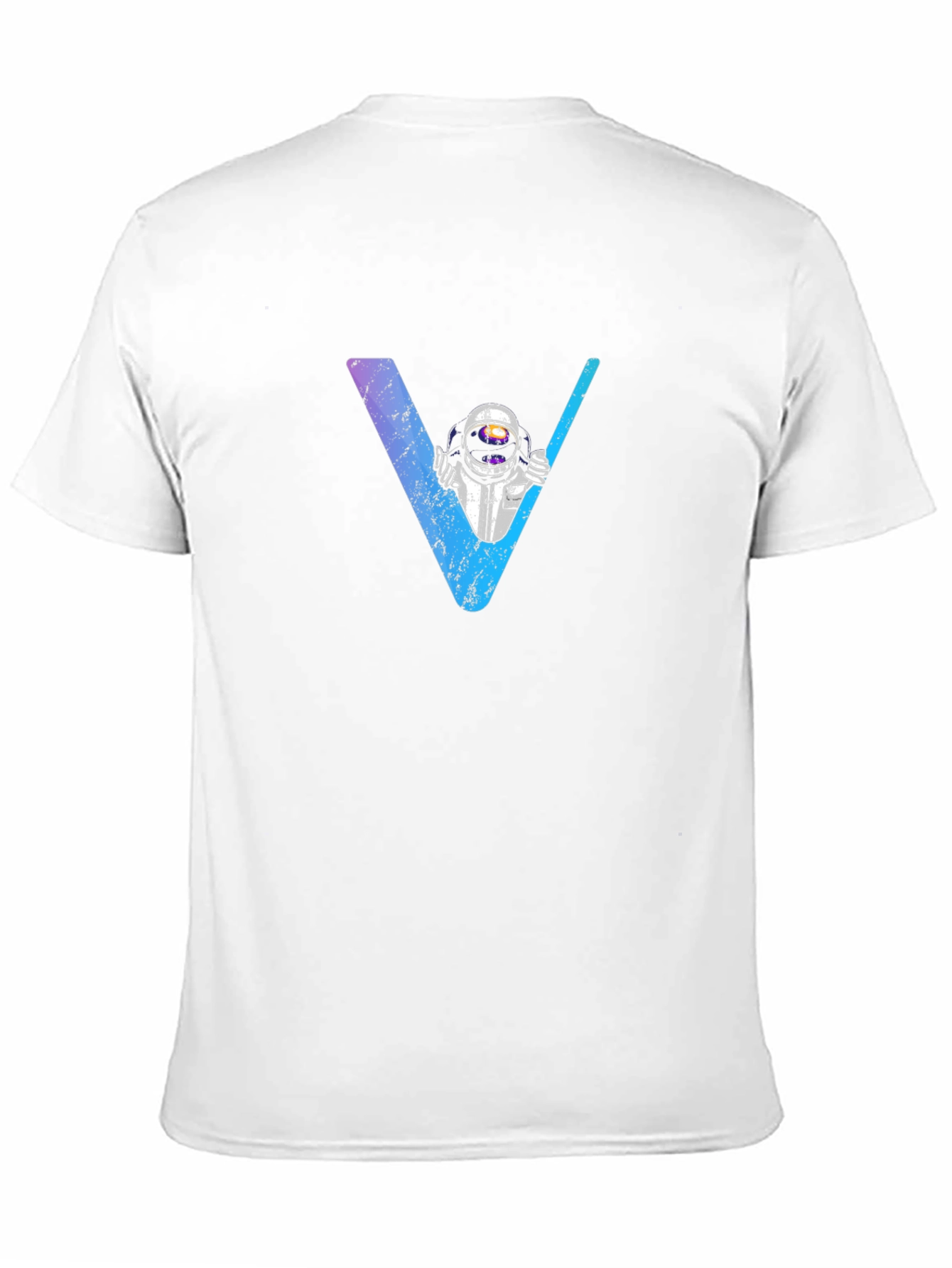 Astronaut V-Neck Graphic T-Shirt - Space Explorer Tee