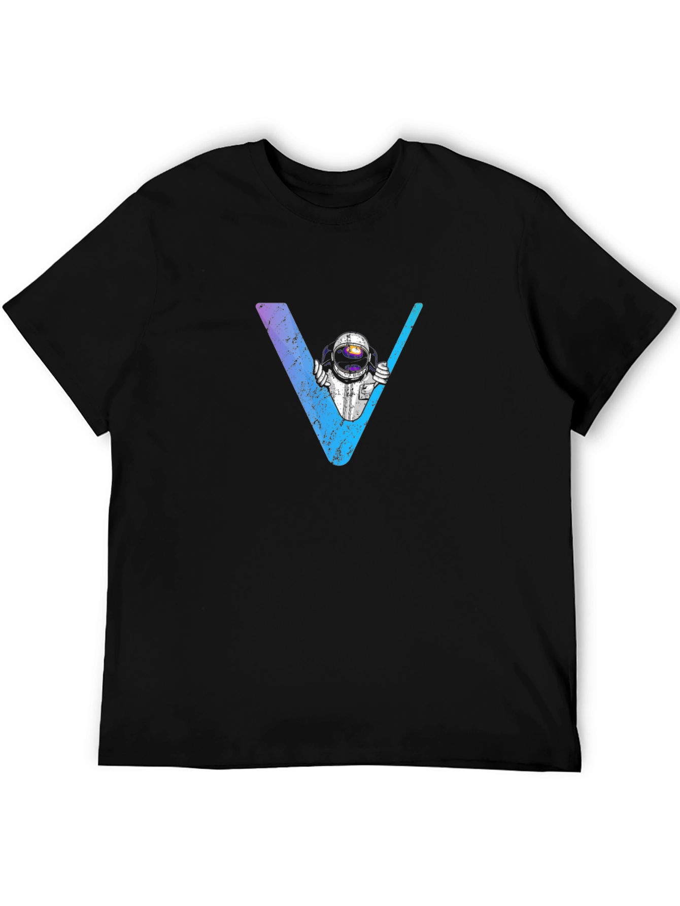 Astronaut V-Neck Graphic T-Shirt - Space Explorer Tee