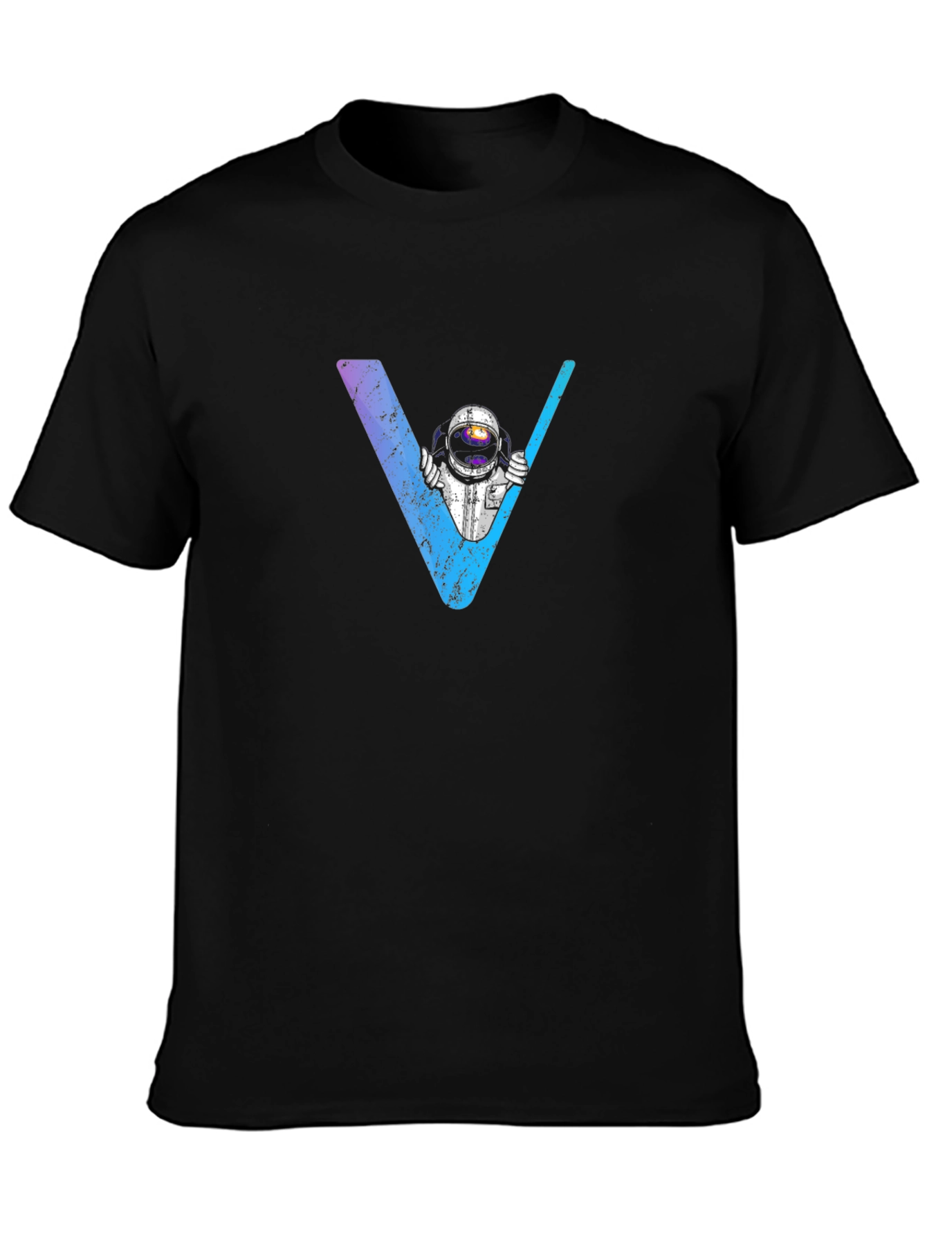 Astronaut V-Neck Graphic T-Shirt - Space Explorer Tee