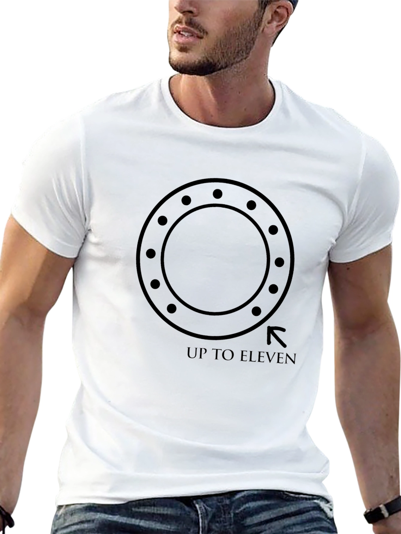 Up To Eleven Black Graphic Tee