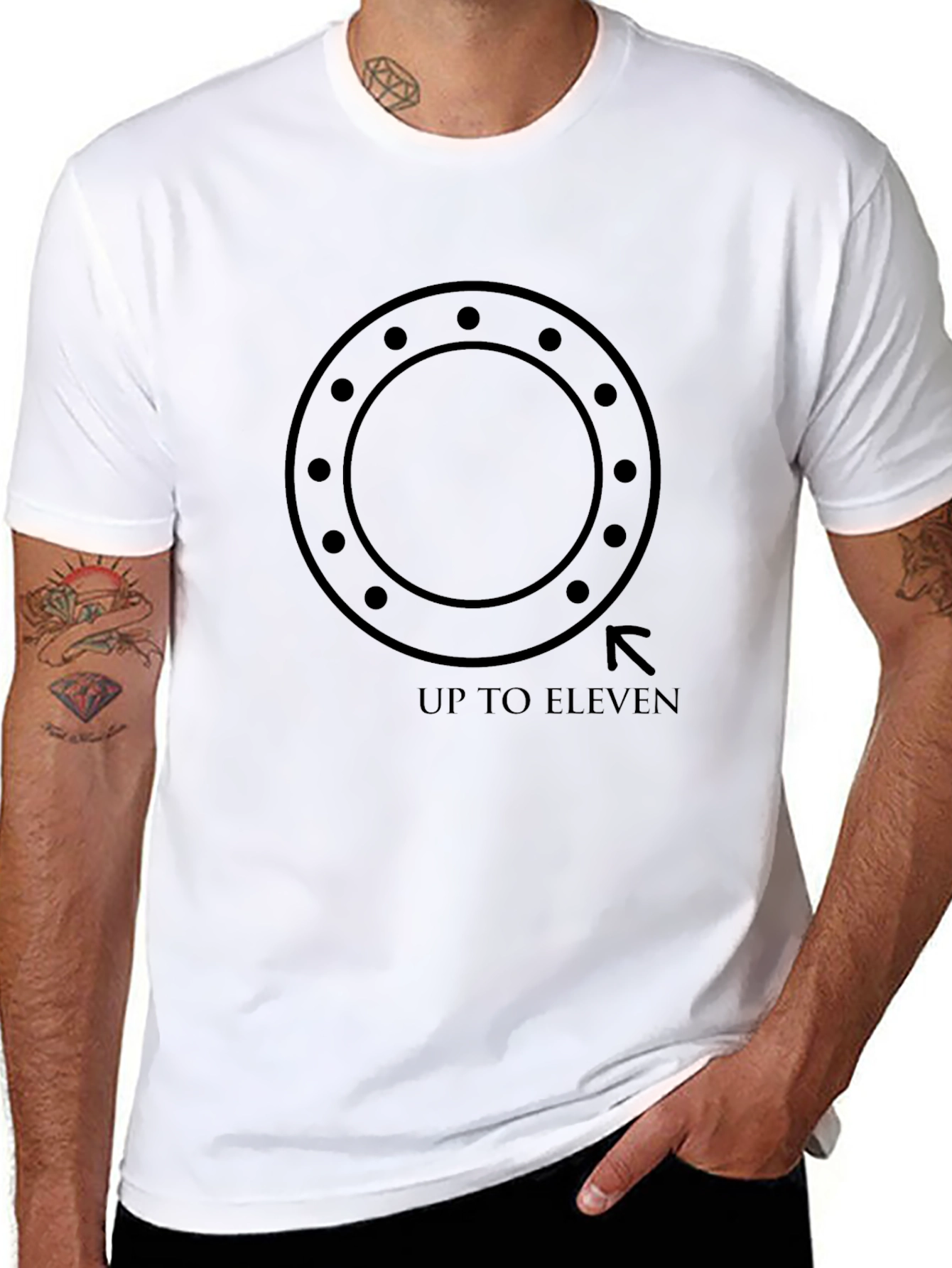 Up To Eleven Black Graphic Tee