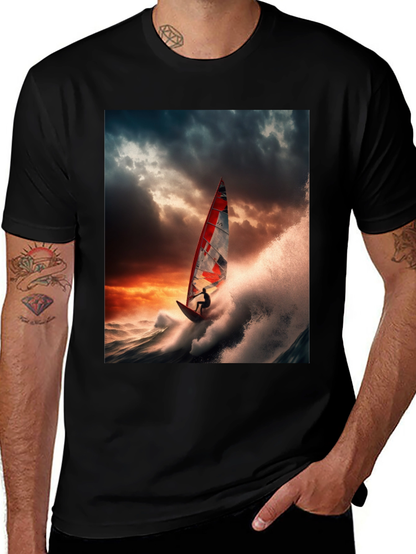 Windsurfer Graphic Tee - Ride the Wave in Style!