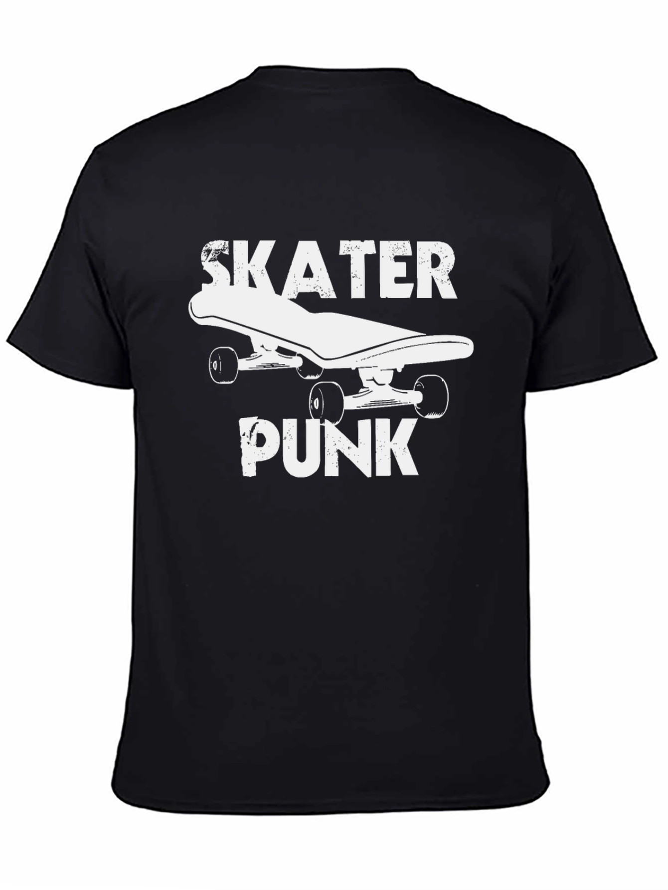 Skater Punk Black Graphic Tee - Skateboarding Shirt