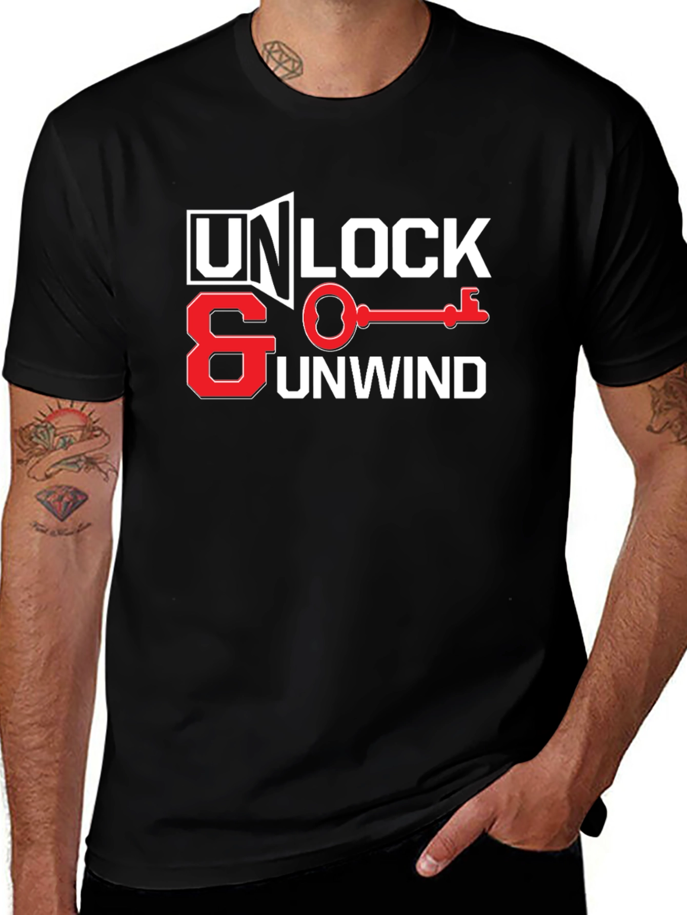 Unlock & Unwind Graphic Tee - Relaxed Style
