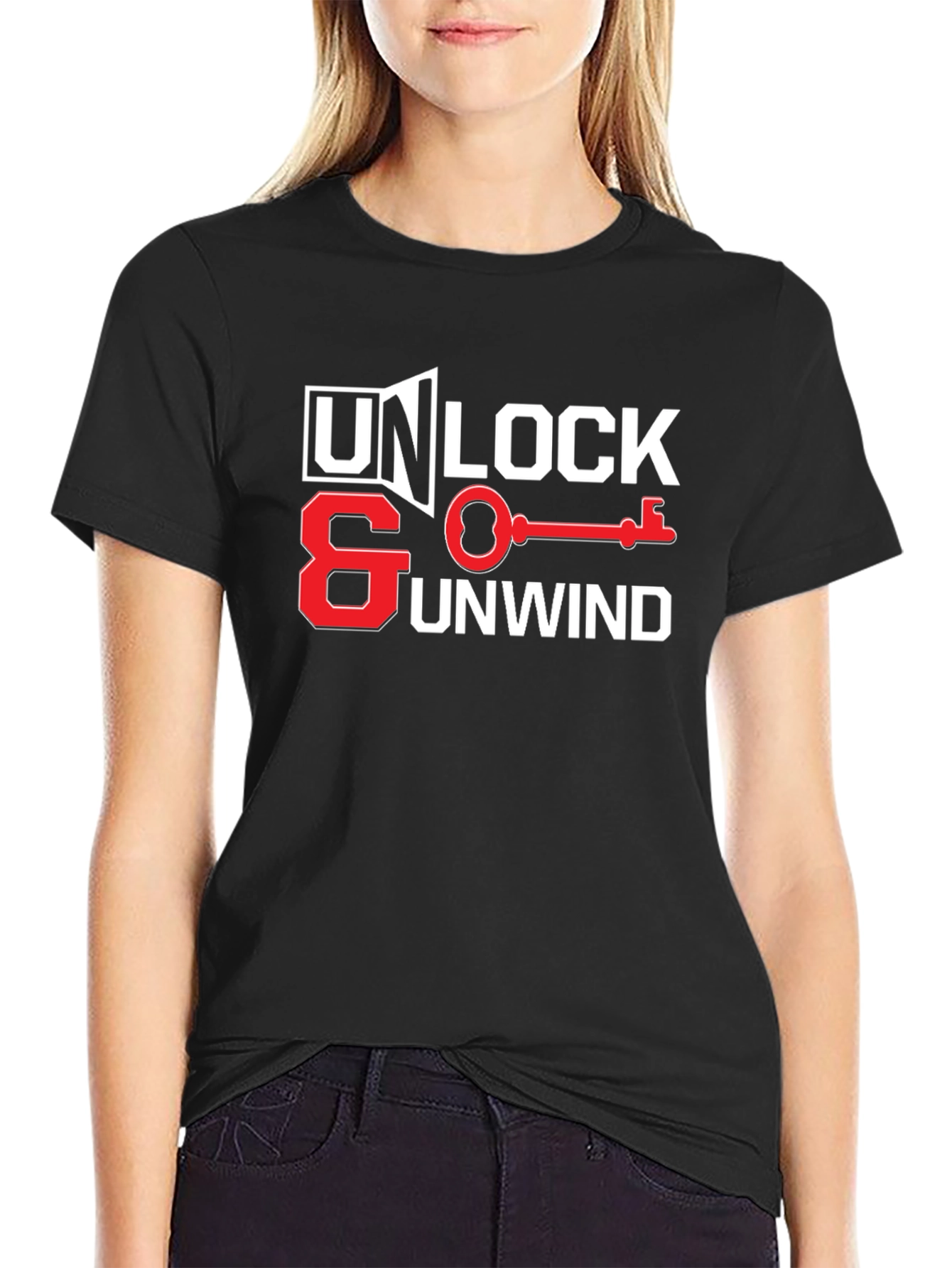 Unlock & Unwind Graphic Tee - Relaxed Style
