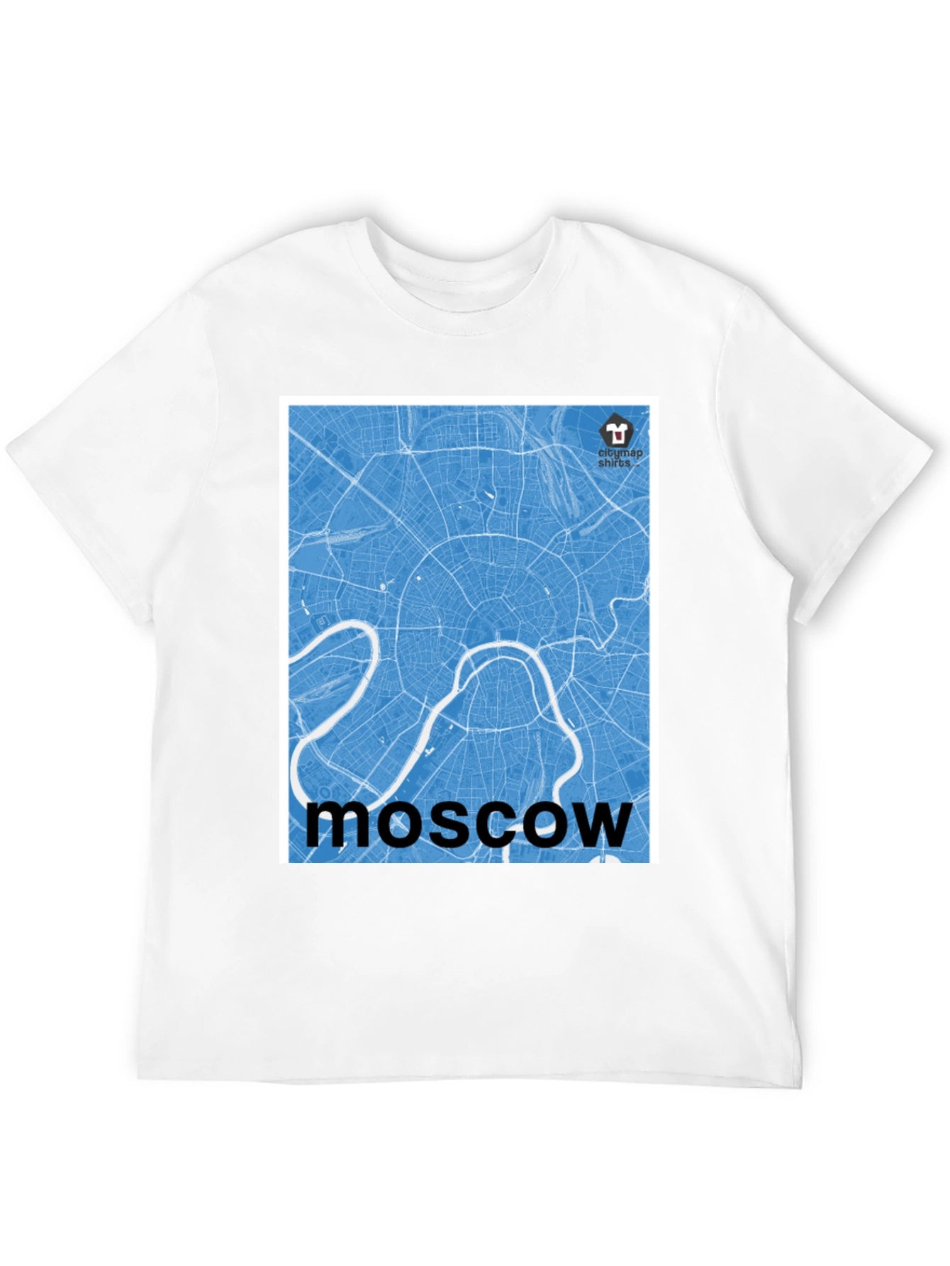 Moscow City Map T-Shirt - Cool Urban Graphic Tee