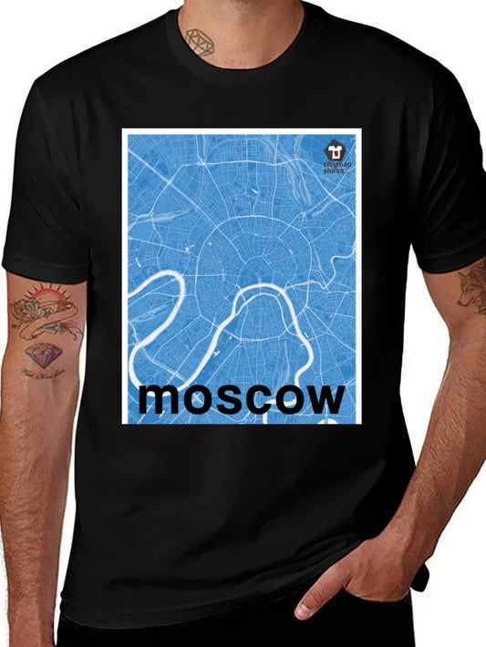 Moscow City Map T-Shirt - Cool Urban Graphic Tee